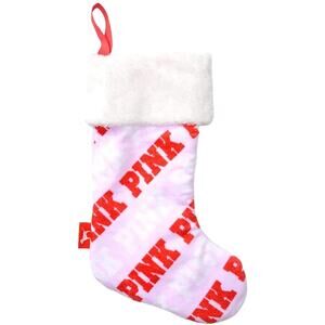 Brand New Victoria’s Secret PINK Logo Holiday Christmas Stocking Sold Out NWT